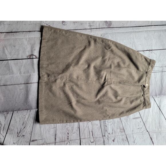 Vintage ILGWU Workers Union 1970s 1980s Tan Wool Women’s Pencil Skirt READ - Picture 6 of 8